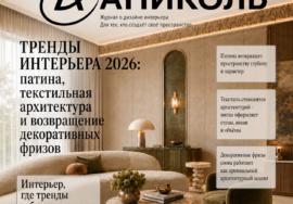 Тренды интерьера 2026: патина, текстильная архитектура и возвращение декоративных фризов